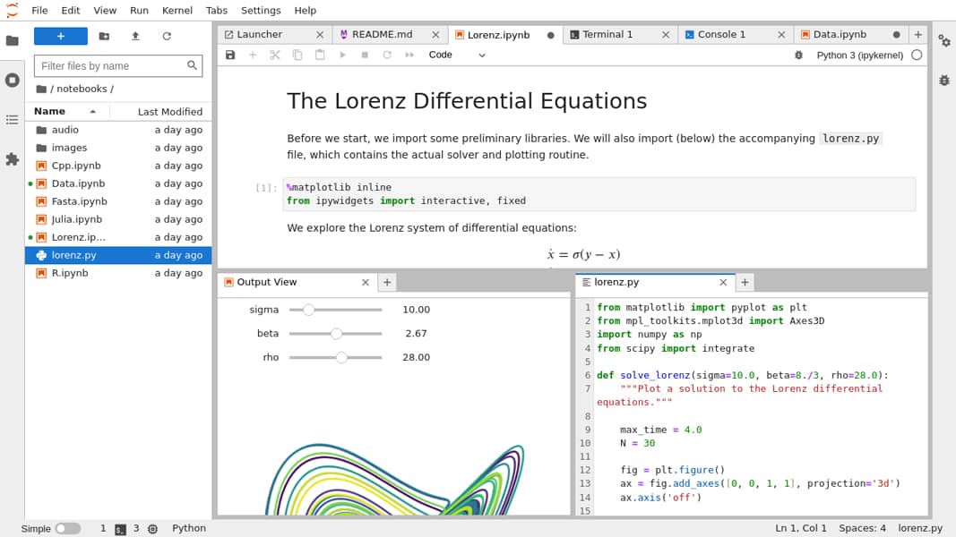 Jupyter Notebook Interfaz
